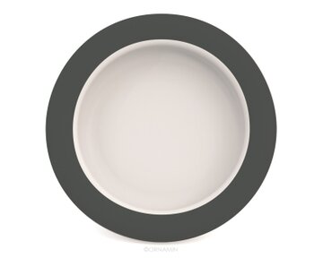 Bord klein 20cm Wit-Antraciet - wit / antraciet