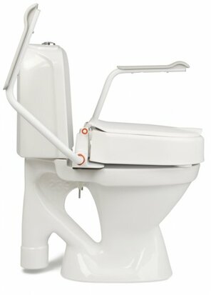 Hi Loo toiletverhoger vast met armleuning - hoogte 10 cm - Etac