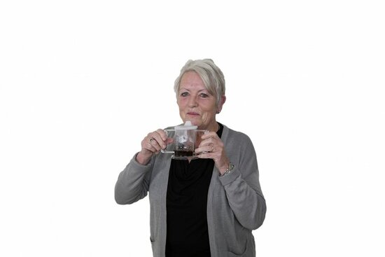 HandyCup met deksel - transparant met maatvoering