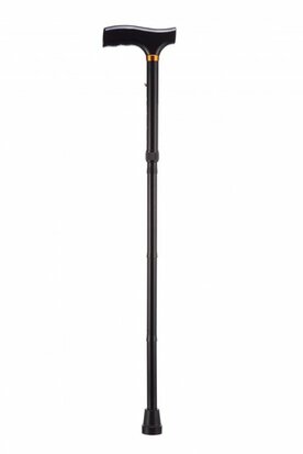 Opvouwbare wandelstok - zwart 79 - 89 cm