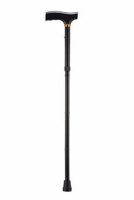 Opvouwbare wandelstok - zwart 74 - 84 cm