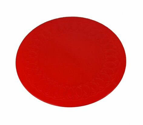 Anti-slip matten rond - 19 cm rood - Able2