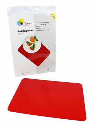 Anti-slip matten rechthoekig - L 45 x B 38 cm rood - Able2