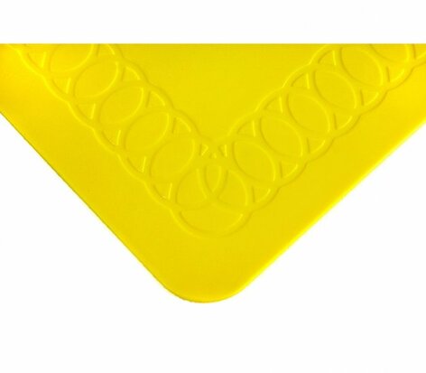 Anti-slip matten rechthoekig - L 45 x B 38 cm geel - Able2