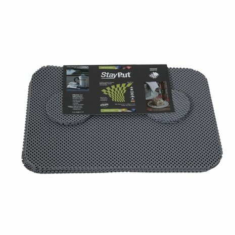 Placemat en onderzetter set - grijs - StayPut