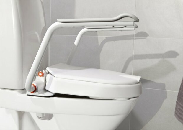 Hi Loo toiletverhoger vast met armleuning - hoogte 6 cm - Etac