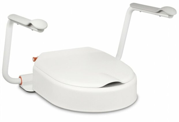 Hi Loo toiletverhoger vast met armleuning - hoogte 10 cm - Etac