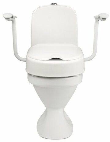 Hi Loo toiletverhoger vast met armleuning - hoogte 10 cm - Etac