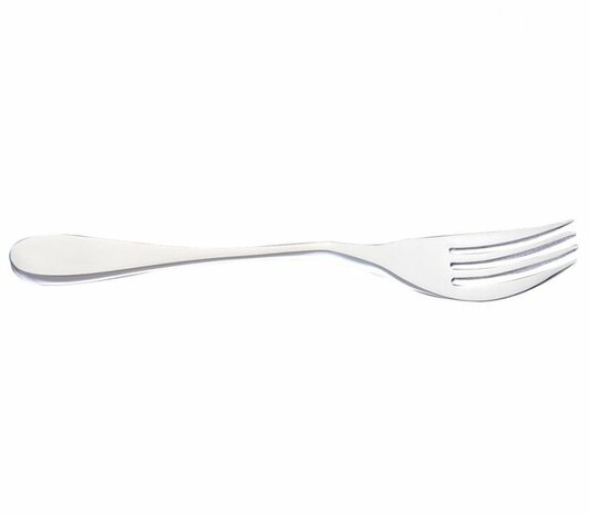 Knork -stijlvolle vork met afgeronde zijkanten die veilig voedsel kan snijden als een mes