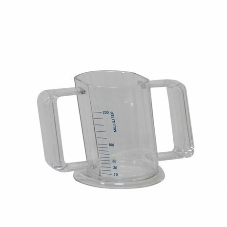 HandyCup met deksel - transparant met maatvoering