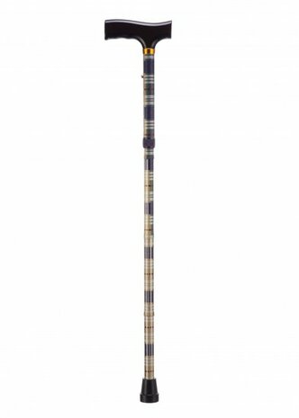 Opvouwbare wandelstok - geruit 74 - 84 cm