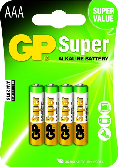AAA batterijen - 4 stuks - GP