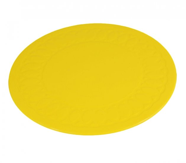 Anti-slip matten rond - 14 cm geel - Able2