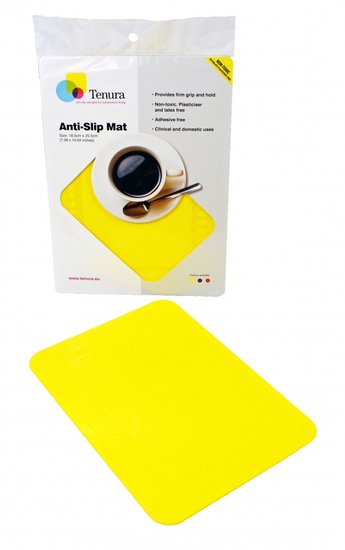 Anti-slip matten rechthoekig - L 255 x B 185 mm geel - Able2