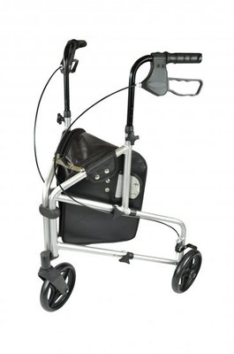 Aluminium 3-wiel Rollator - zilver